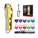 Surker hair trimmer USB rechargeable hair clipper oilhead clipper hair carving clipper haircut machine white LCD waterproof trim