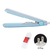2 In 1 Home Cute Mini Hair Straightener Splint Ergonomic Anti-skid With Box Electric Wired Flat Iron Ceramic Styling Tools