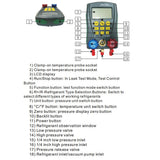 Digital Refrigeration Pressure Gauge Set Vacuum Pressure Manifold Tester Meter HVAC Temperature Tester Valve Tool Kit DY517A