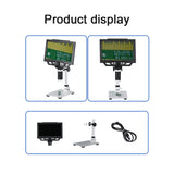Digital Microscope 12 Megapixel 1-1600X Continuous Magnification Microscope 9-inch LCD Photo Video Playback Mode 16 Languages