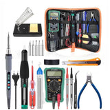 60W 110V 220V Electric Soldering Iron Kit Adjustable Temperature Soldering Station Iron Stand Desoldeirng Pump Welding Tools