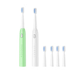 Electric automatic rechargeable  sonic IPX7  Waterproof toothbrush 5 Models with 2 Brush 3 Color