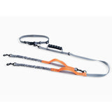Dual Dog Leash Two Dog Lead with waist Bag Retractable Reflective Leashes for small big dog chihuahua Husky dog accessories