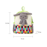 Kids School Bags Backpack Canvas Children' Backpack cute Cartoon Rabbit Children Kindergarten Primary Schoolbags 2018