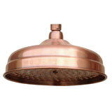 Rainfall Shower Head Antique Red Copper Round Extension Pipe Wall Arm Bathroom Shower Heads With Arm Wall Mounted