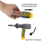 11-in-1 Multi-Bit Screwdriver MIni Screwdriver Set Magnetizer Telescopic Screwdriver with Magnetic Ratchet Hex Socket