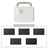 220V Non-stick Electric Waffle Machine Including 5 Plates Multifunctional Sandwich Bread Breakfast  Waffle Makers Home Appliance