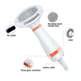 Portable Pet Dog Dryer 2-In-1 Hair Dryer And Dog Comb Grooming Blow Brush Pet Low Noise Temprature Cat Hair Comb Dog Styler Tool