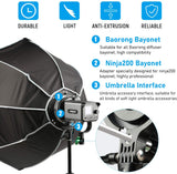 Weeylite Bowens Mount for Ninja200 Bi-Color Continuous Output Lighting for Speedlite Flash Snoot Softbox Dish Reflector Umbrella