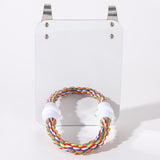 Pet Supplies Parrot Toy Standing Accessories Parakeet Cockatoo For Cage Chew Bird Mirror Budgie Hanging With Rope Perch Conure