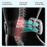 4 Electrode Zones Waist Massage Instrument Hot Compress Relieve Pain Lower Back Waist Massage Heating Belt White