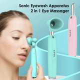 2In 1 Eye Massager Sonic Eyewash Apparatus Anti Aging Remove Dark Circles Relief Fatigue Tool Eye Beauty Stick Eye Moisturiz