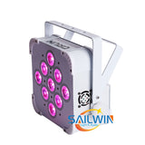 9X18W RGBWA UV Wireless DMX Uplighting Battery Operated Wifi&amp;IRC Remote Control DJ LED Par Can Wash Light Disco Wedding Uplights