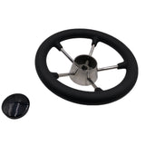 Universal UV-Resistant 5-Spoke 11-inch Boat Steering Wheel Stainless Steel Marine Grade