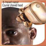 6 In 1 Rechargeable Electric Shaver 6 Floating Heads Bald Shaver USB Rechargeable Hair Clipper Razor Machine For Men