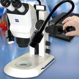 100V~240V Stable Shadow-free Lighting Microscope Illuminator Illumination w/ Dimmer Fiber Optic Dual Gooseneck Lights Cold LED