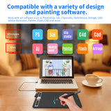 BOSTO T1060 10x6 Inch Digital Art Graphic Drawing Tablet Battery-free Stylus 8192 Levels Pressure 8 Express Keys Dial Controller
