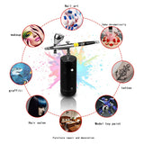 New Arrival Airbrush Set Air Compressor Airbrush Paint Spray Gun USB Rechargeable Oxygen Injector For Nail Art Tattoo Craft Cak