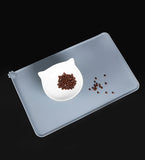 Waterproof Pet food Mat For Dog Cat Solid Color Silicone Pet Food Pad Pet Bowl Drinking Mat Dog Feeding Placemat Easy Washing