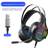 Gaming Headset Gamer 4D  Sound USB 3.5mm Wired RGB Light Game Headphones With Microphone For PC Laptop PS4 Gamer