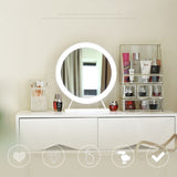 Desktop Bluetooth three color LED light cosmetic mirror Special cosmetic mirror with light Multifunctional desk lamp mirror
