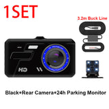 4 Inch IPS Touch Screen Dash Cam 1080P Car DVR Dual Lens Car Camera Dashcam Wide Angle Video Recorder Rear Camera Night Vision