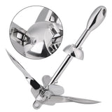 1.5KG Stainless Steel Boat Folding Grapnel Anchor Docking Hardware for Marine Yacht Folding Anchor Folding Anchor Folding