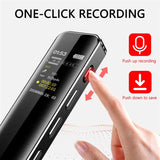Mini Portable Digital Voice Activated Recorder For Lectures And Meetings Noise Reduction Clear Audio Sound Recorder MP3 Black