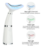 LED Photon Therapy Neck Massage Anti Wrinkles Skin Tightening Beauty Double Chin Slimming Neck Face Massager Face Lifting Device