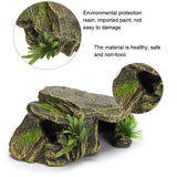 Turtle Reptile Habitat Hiding Caves Aquarium Fish Tank Amphibious Vivid Safe Shelters Basking Stone Aquarium Decor Ornaments