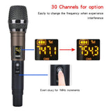 Stereo Audio Mixer Build-in UHF Wireless Mics 4 Channels Mixing Console With Bluetooth USB Effect For DJ Karaoke PC Guitar