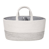 Baby Diaper Bag High Capacity Woven Portable Diaper Stackers Mummy Bag Reusable Nursery Basket Outdoor Travel Nappy Caddies