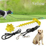 Outdoor Portable Tie Down Dog Pulling Rope with Bouncing Ball Rope Toy Practical Tie Up Pet Leash Peg Pet Supplies