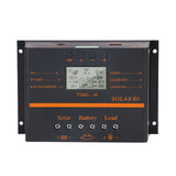 80A PWM Solar Charge Controller Self-Adapting LCD Solar Panel Battery Charge Discharge Regulator 5V USB Output Temperature