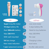 4 In 1 Electric Facial Cleansing Brush Silicone Rotating Face Brush Deep Cleaning Skin Exfoliation Waterproof Facial Massager