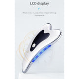 Electric Heated Vibrating Facial Massager Gua Sha Board Red Blue Light Therapy Scraping Plate Face Lifting Slimming