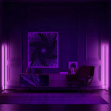 Nordic RGB Corner Floor Lamp Modern Simple LED Rod Floor Lamps for Living Room Bedroom Atmosphere Standing Indoor Light Fixtures