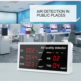 CO/CO2/HCHO/AQI/TVOC Gas Detector Air Quality Monitor Analyzer Carbon Dioxide Sensor Home Desktop High Precisions Quick Detect