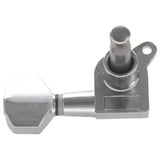 2set Guitar Sealed Small Peg Tuning Pegs Tuners Machine Heads for Acoustic Electric Guitar Guitar Parts(Silver 3R3L&amp;6R