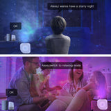 WiFi Tuya Smart Star Projector Galaxy Laser Starry Sky Projector Waving Night Light Colorful APP Wireless Control Alexa Google