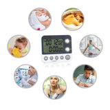 Digital Kitchen Timer Magnetic Back,Cooking Timer,Large Display Loud Alarm Count-Up &amp; Count Down For Cooking Baking Sports Games