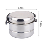 3pcs Outdoor Pan Set Stainless Steel Plate Stacking Pots Hiking Picnic Pot Camping Hiking Cookware Picnic Cooking Bowl Pot