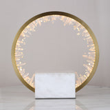 New living room decoration crystal table lights gold bedside lamp wideth 35cm