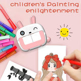 Wifi Children Instant Print Camera 2.4 Inchs HD With cute stickers Cartoon Video Photo Printing Camera Kids Toy Birthday Gift