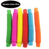 Colorful Fidget Pop Tubes Toys Autism Adults Sensory Stress Relief Toys Kids Funny Early Educational Antistress Toy