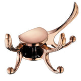 Black Gold Robe Hooks Wall Mounted Type Nail Punched Bedroom Wardrobe Clothes Rack 3 Hooks Rotatable Bath Hardware Antique/Nicke