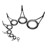 8pcs 8 Size Fishing Rod Guide Stainless Steel & Ceramic Tip Top Ring Circle Pole Repair Kit Set Fishing Fishing accessories