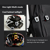 Waterproof Bike Helmet Taillight Cycling Warning Light Flash USB Rechargeable Flashlight For Bicycle Rear Light Bicycle Lights