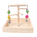 Bird Parrot Swing Climbing Ladder Desktop Stand Toy Wooden Playground Training Perch Platform Bird Cage Grinding Claws Chew Toys