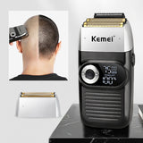Electric Shaver 3D Triple Floating Double Blade Face Shaving Beard Washable USB Rechargeable Portable Beard Trimmer Machine 45G